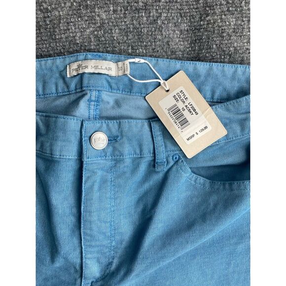 Peter Millar Pants Womens 10 Sky Blue Corduroy Straight Golf Active‎ NEW $129 - Picture 4 of 10
